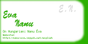 eva nanu business card