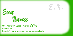 eva nanu business card